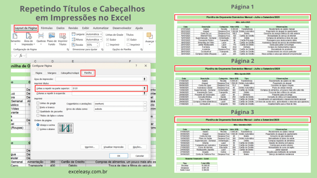 Como Ajustar Planilha no Excel para Impressão A4: Passo a Passo - Excel ...