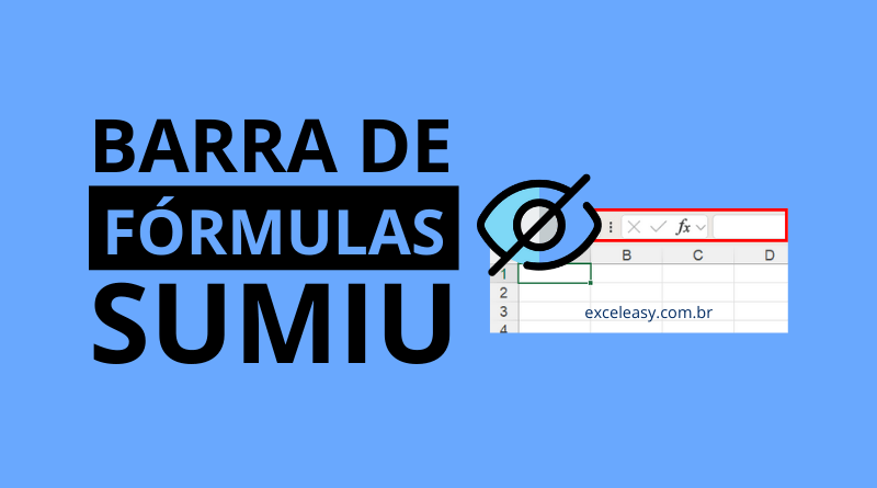 Como voltar a barra de fórmulas no Excel?