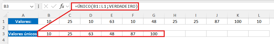 Função único para remover duplicatas em colunas