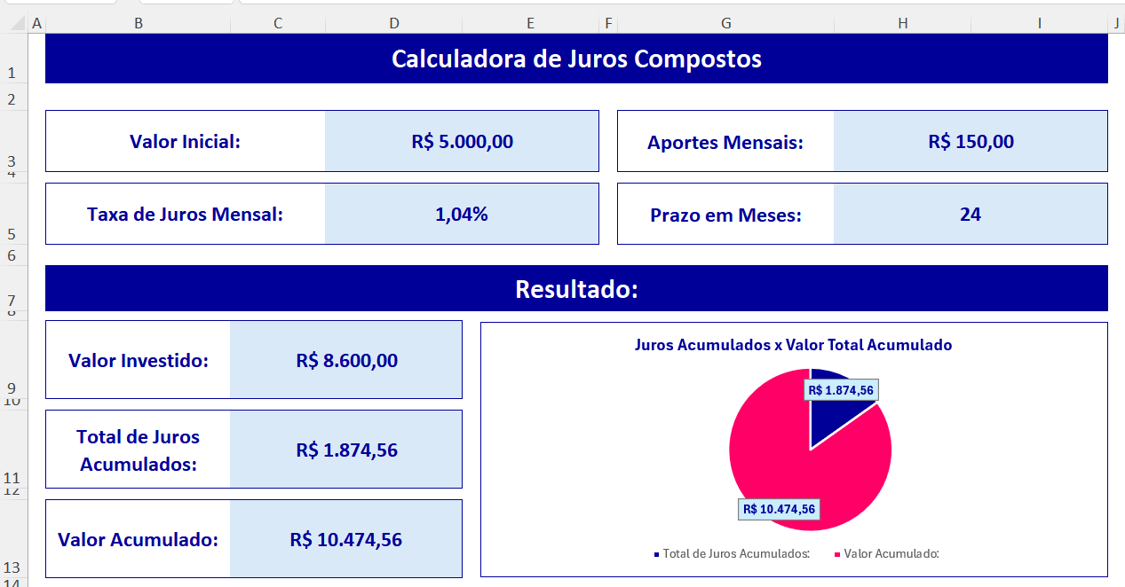 Calculadora grátis de juros compostos
