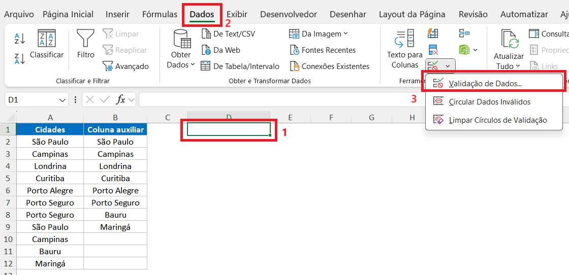Como fazer Lista suspensa com valores únicos
