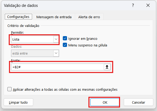 Lista suspensa dinâmica 