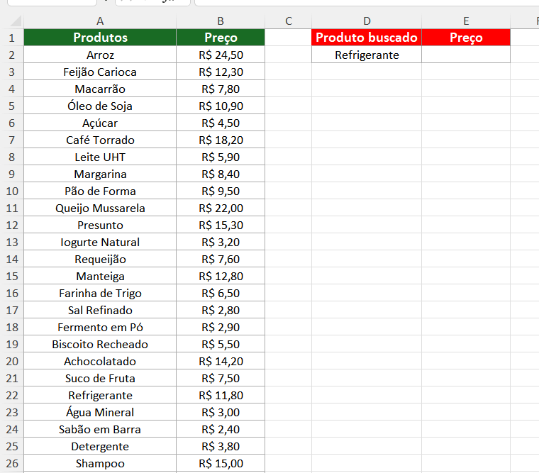 Função de pesquisa