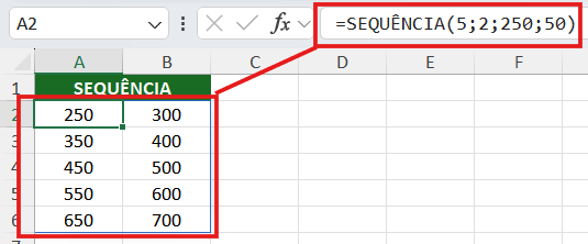 função sequência excel função sequência no excel