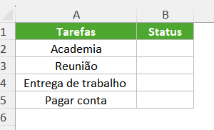 como adicionar opção de escolha no excel