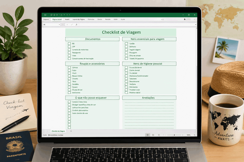 checklist de viagem internacional