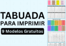 Modelos Grátis de Tabuada para Imprimir
