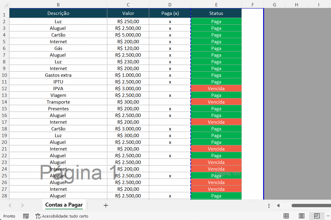 excluir mensagem de pagina 1 como tirar o nome pagina 1 no excel