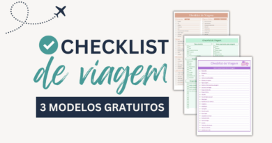 Modelo de checklist de viagem gratuito