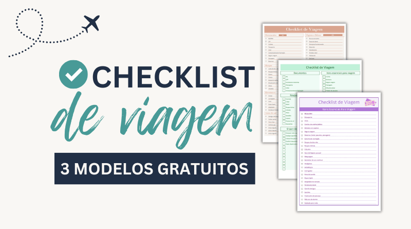 Modelo de checklist de viagem gratuito