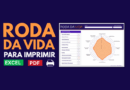 Modelo Roda da Vida para Imprimir - Excel e PDF