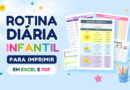 Modelos de Rotina infantil diária para imprimir pdf gratis