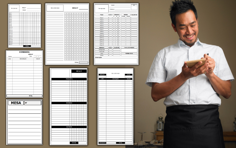 7 modelos de comanda para imprimir em Excel e PDF Modelos de comanda para imprimir em Excel e PDF para bares, restaurantes e pizzarias