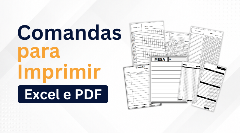 Modelos de comanda para imprimir gratis em Excel e PDF
