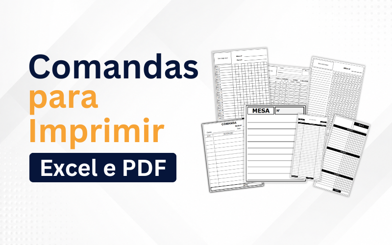 Modelos de comanda para imprimir gratis em Excel e PDF